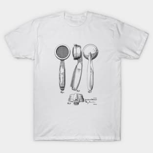 Hand Microphone Vintage Patent Hand Drawing T-Shirt